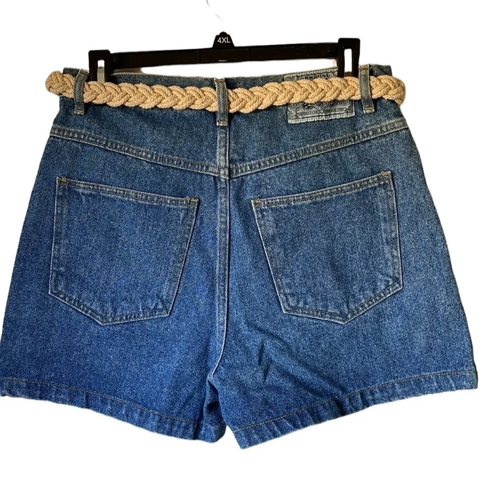 RARE Vintage With Tags Crochet Belt And Accents Feminine High Waist 90s Sz 11/12 - Picture 5 of 9